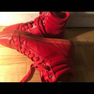 Zara Men’s Red High Top Sneakers Shoe SIZE USA 10